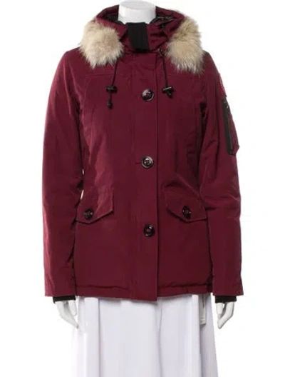 Pre-owned Canada Goose Down Down Coat In Burgundy