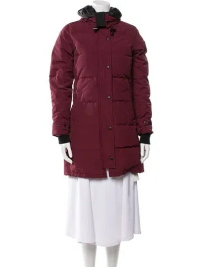 Pre-owned Canada Goose Down Down Coat In Burgundy