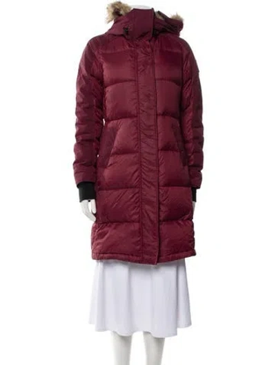 Pre-owned Canada Goose Down Down Coat In Burgundy
