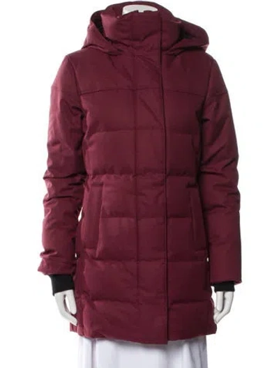 Pre-owned Canada Goose Down Down Coat In Burgundy