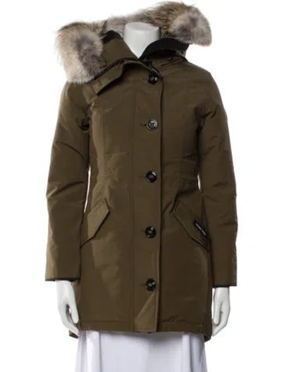 Pre-owned Canada Goose Down Down Coat In Green