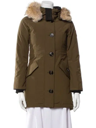 Pre-owned Canada Goose Down Down Coat In Green