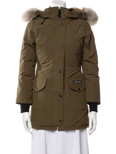Pre-owned Canada Goose Down Down Coat In Green
