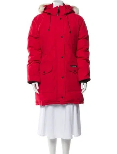 Pre-owned Canada Goose Down Down Coat In Red