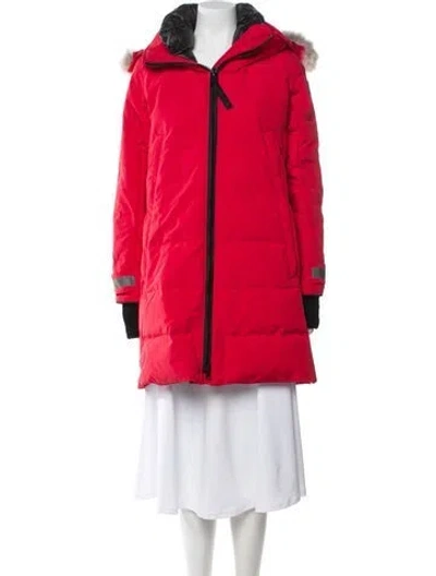 Pre-owned Canada Goose Down Down Coat In Red