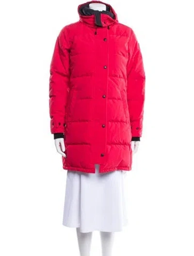 Pre-owned Canada Goose Down Down Coat In Red