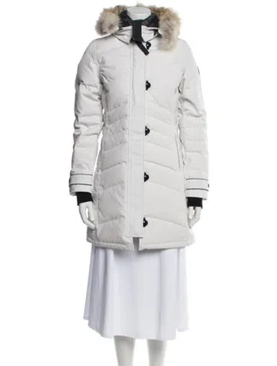 Pre-owned Canada Goose Down Down Coat In White