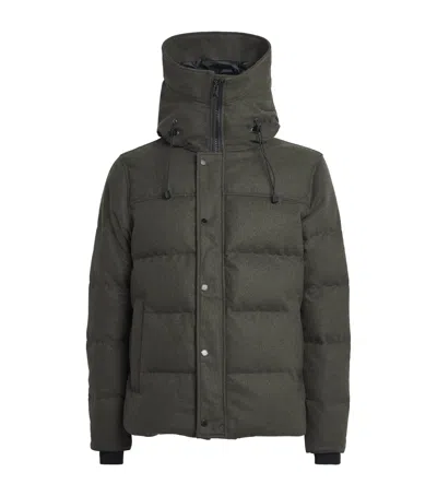 Canada Goose Down Dynaluxe Wool Macmillan Parka In Green