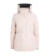 Canada Goose Womens Chelsea Woven-down Parka Jacket Vintage Rose In Pink