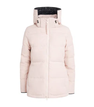 Canada Goose Womens Chelsea Woven-down Parka Jacket Vintage Rose In Pink