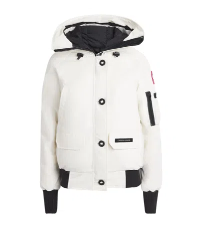 Canada Goose Down-filled Chilliwack Bomber Jacket In White