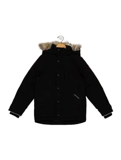 Pre-owned Canada Goose Kids' Down Hooded Jacket In Black