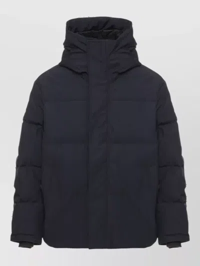 Canada Goose Blue Padded Parka With High Neck And Fleece-lined Pockets