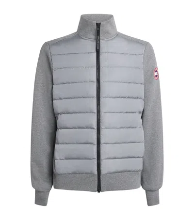 Canada Goose Down Hybridge Huron Zip-up Sweatshirt In Gray