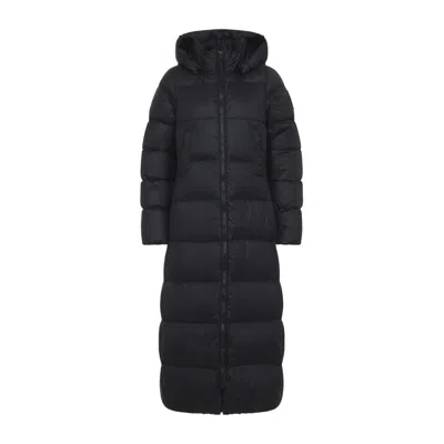 Canada Goose Down Insulated Long Padded Jacket In Black