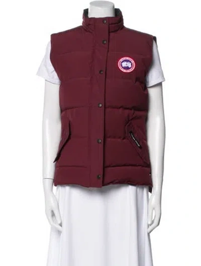 Pre-owned Canada Goose Down Jacket In Burgundy