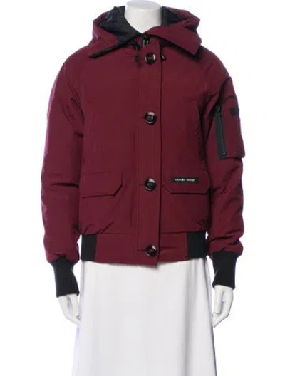Pre-owned Canada Goose Down Jacket In Burgundy
