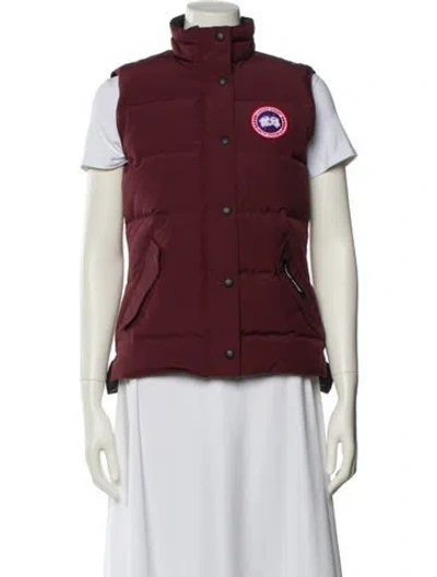 Pre-owned Canada Goose Down Jacket In Burgundy