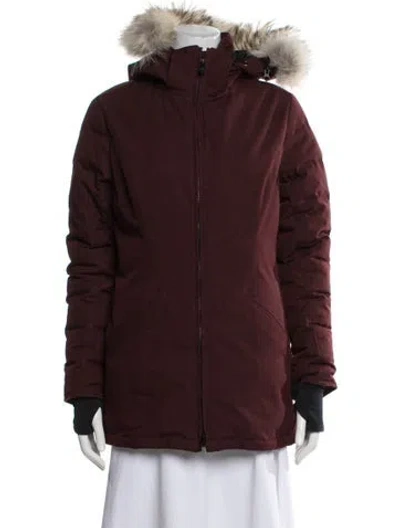 Pre-owned Canada Goose Down Jacket In Burgundy