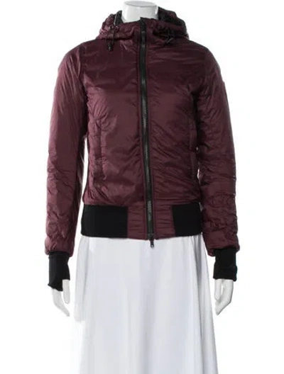 Pre-owned Canada Goose Down Jacket In Burgundy