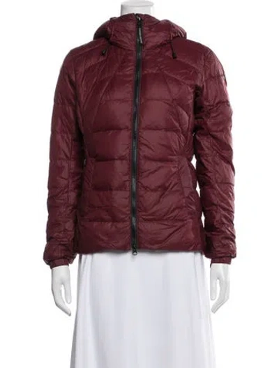 Pre-owned Canada Goose Down Jacket In Burgundy