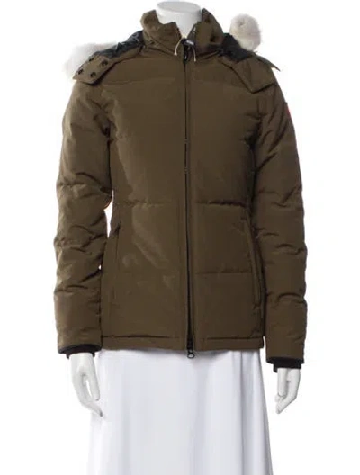 Pre-owned Canada Goose Down Jacket In Green