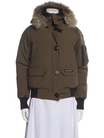 Pre-owned Canada Goose Down Jacket In Green