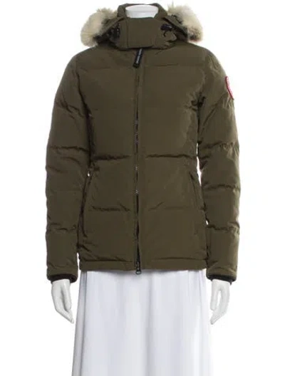 Pre-owned Canada Goose Down Jacket In Green