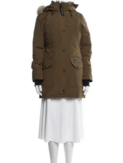 Pre-owned Canada Goose Down Jacket In Green