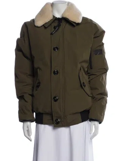 Pre-owned Canada Goose Down Jacket In Green