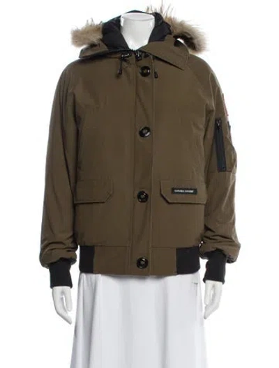 Pre-owned Canada Goose Down Jacket In Green