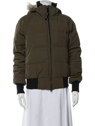 Pre-owned Canada Goose Down Jacket In Green