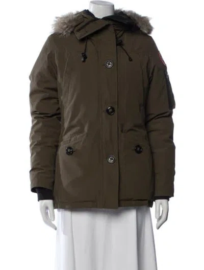 Pre-owned Canada Goose Down Jacket In Green