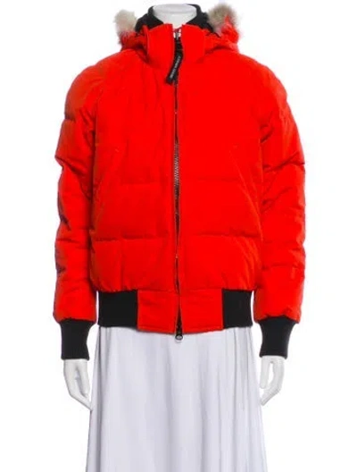 Pre-owned Canada Goose Down Jacket In Orange