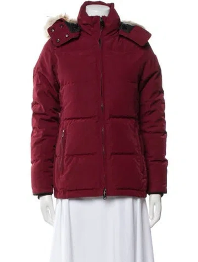 Pre-owned Canada Goose Down Jacket In Red