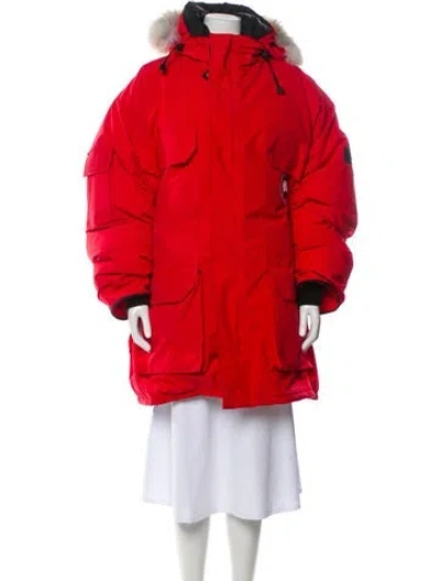 Pre-owned Canada Goose Down Jacket In Red