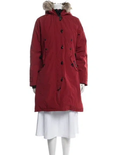 Pre-owned Canada Goose Down Jacket In Red
