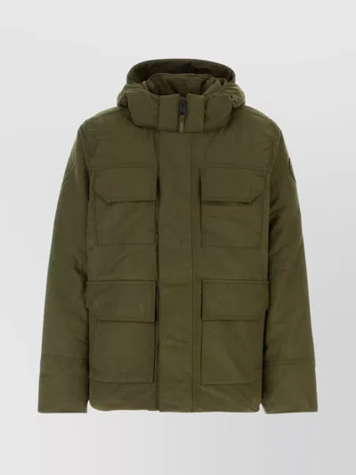 CANADA GOOSE DOWN JACKET WITH HOOD AND POCKETS