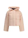 Canada Goose Insulated Hooded Quilted Long Sleeve Jacket In Pink