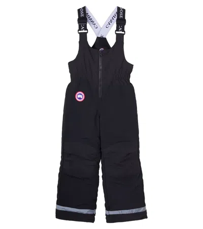 Canada Goose Kids' Down-paneled Logo Ski Salopettes In Black