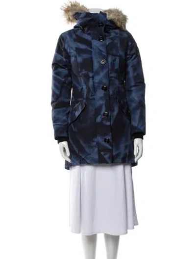 Pre-owned Canada Goose Down Parka In Blue