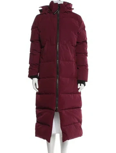 Pre-owned Canada Goose Down Parka In Burgundy