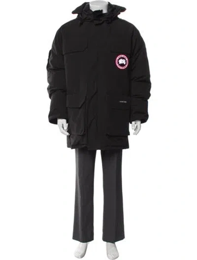 Pre-owned Canada Goose Down Parka Graphic Print Parka In Black