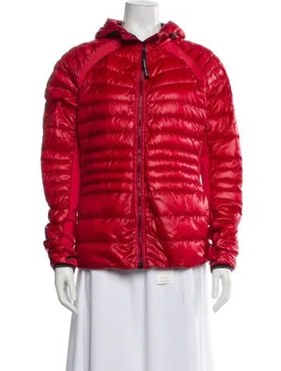 Pre-owned Canada Goose Down Striped Down Jacket In Red