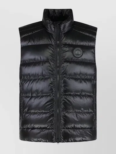 Canada Goose Down Vest With High Collar And Padded Design In Black