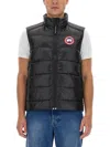 CANADA GOOSE DOWN VEST WITH LOGO PATCH