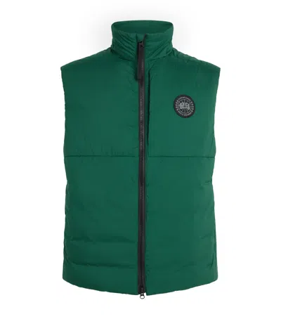 Canada Goose Down Water-repellent Packable Lodge Gilet In Green