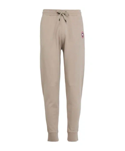 Canada Goose Cotton Track-pants With Ribbed Cuffs In Gray