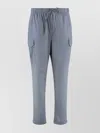 Canada Goose Elastic Waistband Cargo Pants With Mesh Lining In Blue