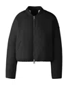 Canada Goose Cropped Lightweight Quilted Bomber Jacket In Black